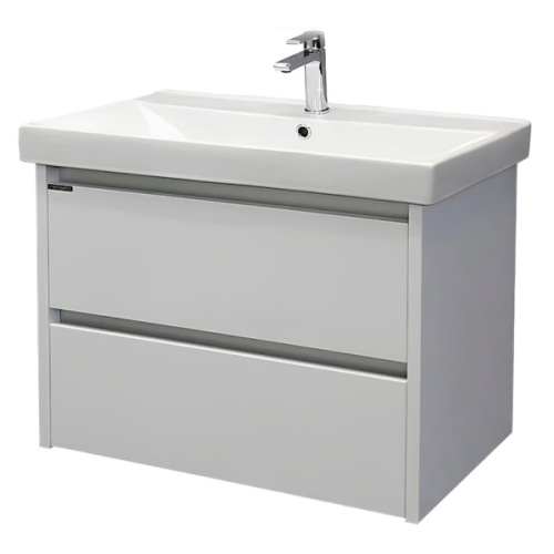 Тумба с раковиной подвесная Comforty Дублин 90 см белый глянец - фото 1