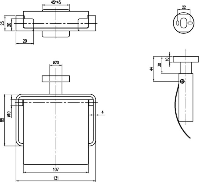 Бумагодержатель Villeroy & Boch Elements-Striking хром - фото 2
