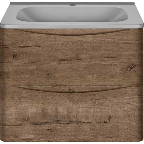 Тумба под раковину подвесная Vincea Paola 58,9 см V.Oak, комплект (набор) - фото 8