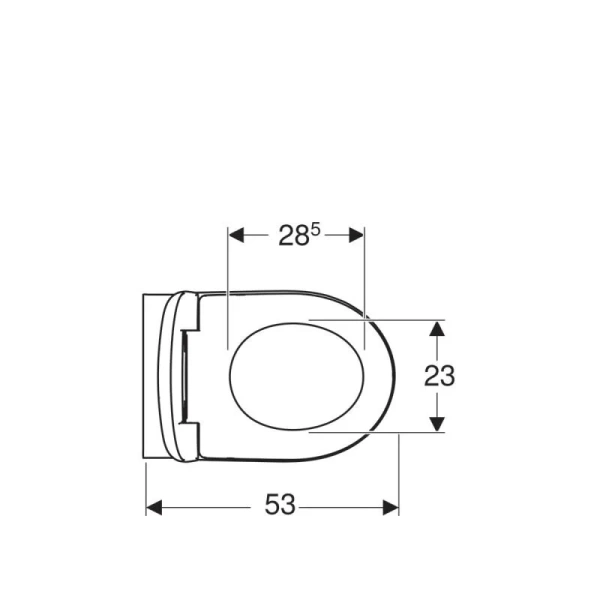 Унитаз подвесной Geberit Renova с сиденьем микролифт, фарфор, керамика - фото 8