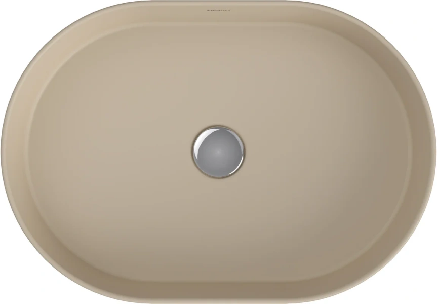 Раковина BERGES Ego 55 см матовый жасмин, накладные (на столешницу), пристенные - фото 3