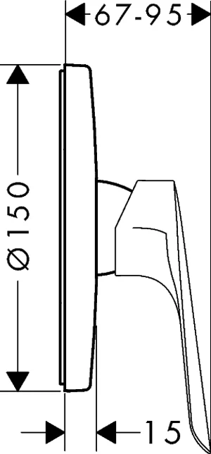 Смеситель для душа Hansgrohe Logis E однорычажный - фото 3