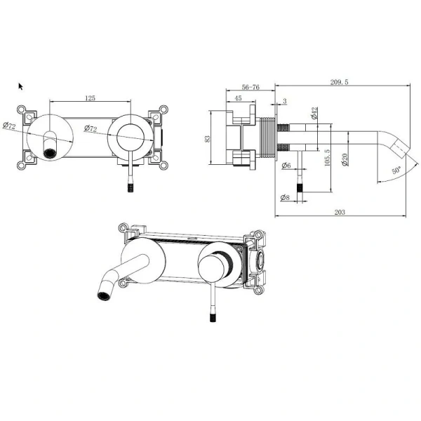 Смеситель для раковины Allen Brau Priority 5.31C03-00, хром - фото 2