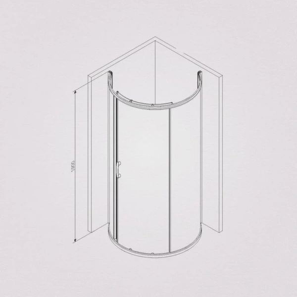 Душевой уголок Am.Pm Like 95x95 см стекло тонированное, полукруглые, четверть круга - фото 2