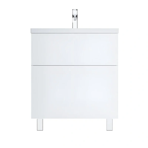 Тумба под раковину напольная Am.Pm Gem 75 см белый глянец - фото 1