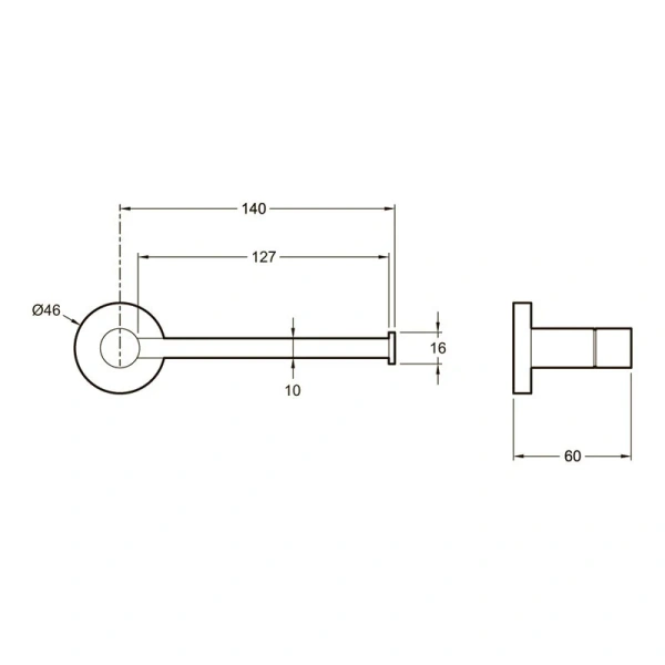 Держатель туалетной бумаги Jacob Delafon Eo хром, современные, hi-tech - фото 2