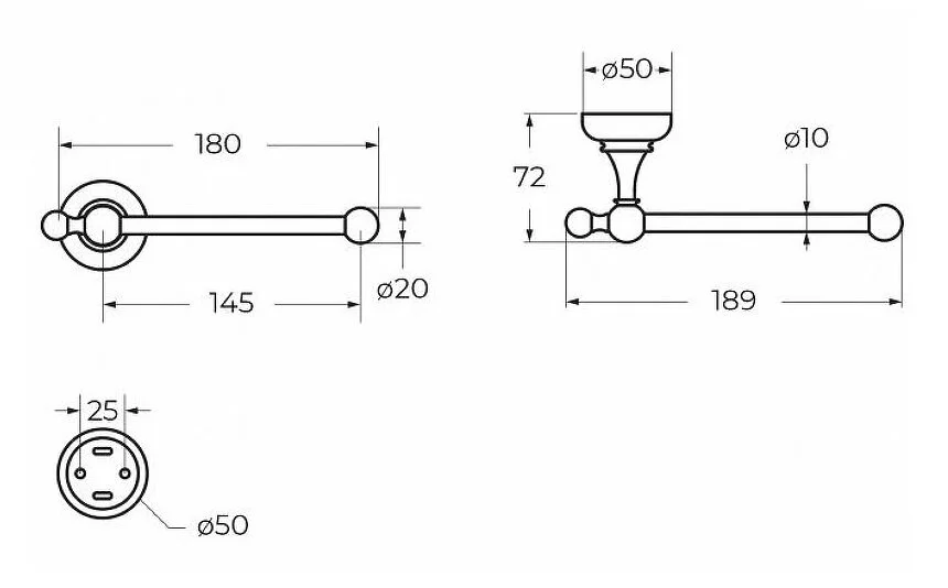 Бумагодержатель Cezares APHRODITE-TH04 открытый, классические, ретро, с кристаллами swarovski - фото 2