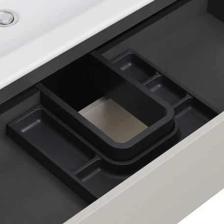 Тумба под раковину подвесная Акватон Сохо 60 см слэйт/галька серая, 60 см - фото 6