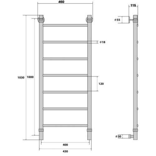 Полотенцесушитель водяной Energy Classic 100x40 - фото 3