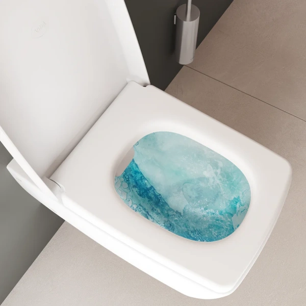 Унитаз подвесной VitrA Metropole 7672B0 безободковый, безободковые, сиденье с микролифтом , с антивсплеском - фото 5