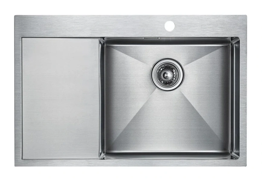 Мойка для кухни Paulmark Elde 78 см нержавеющая сталь, левая, матовая нержавейка - фото 5