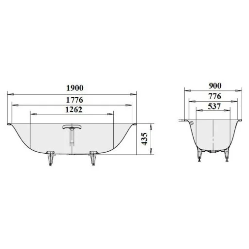 Стальная ванна Kaldewei Silenio Мод. 678 190 х 90 см - фото 3