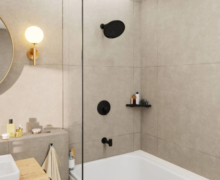 Верхний душ Hansgrohe Crometta S матовый черный - фото 4
