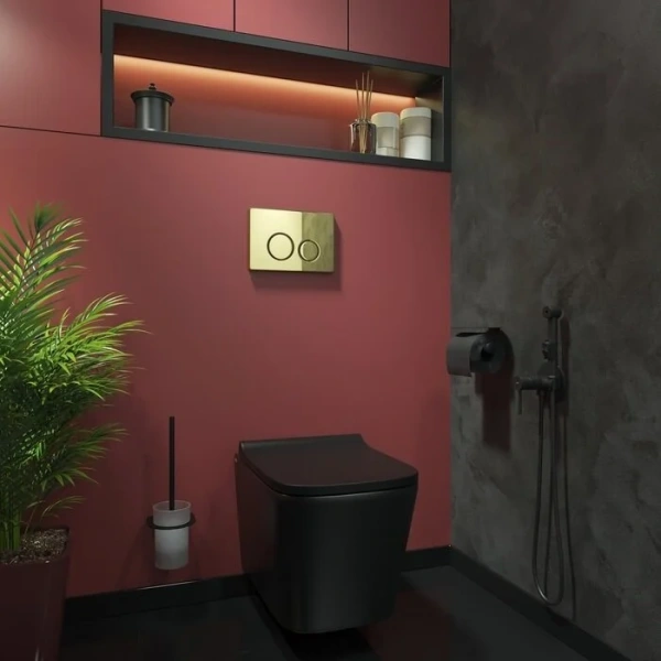 Клавиша смыва IDDIS Unisteel универсальная золото - фото 4