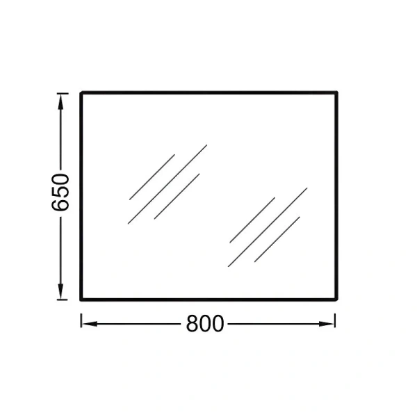 Зеркало Jacob Delafon Ola 80 см прямоугольное - фото 2