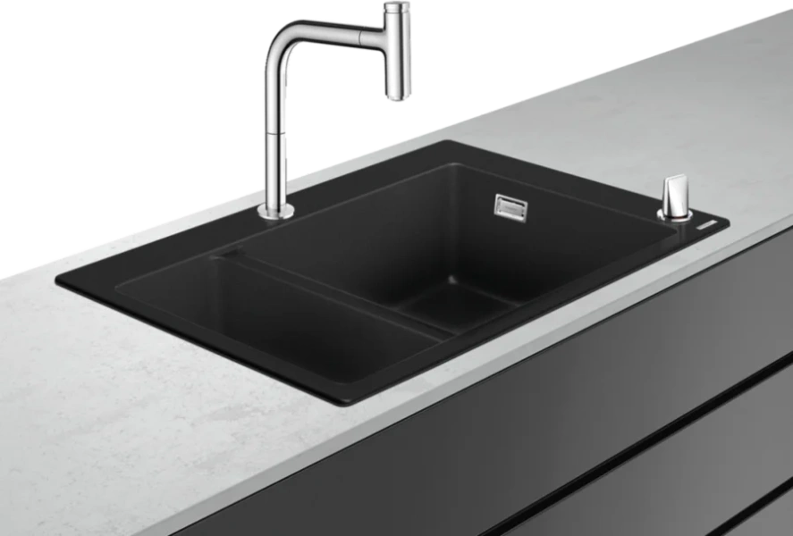 Мойка для кухни Hansgrohe C51-F635-09 77 см со смесителем - фото 1