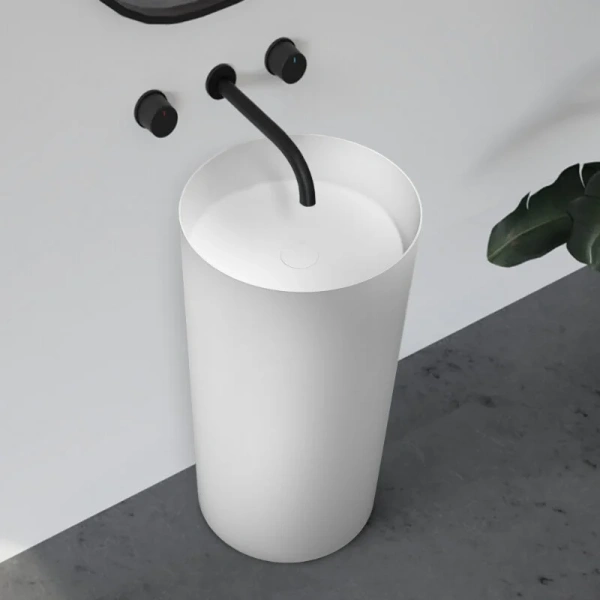 Раковина напольная Abber Stein белая матовая - фото 1