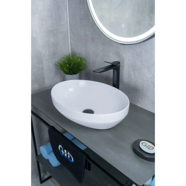 Раковина GID Lago D1469 50 см белая - фото 4