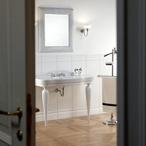 Раковина консоль Devon&Devon Serenade DESERENADE, белые, черные - фото 4