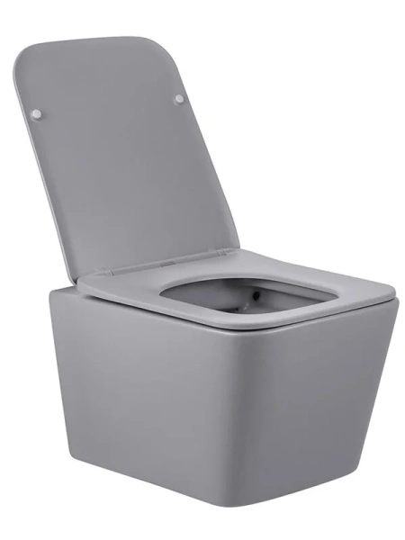 Унитаз подвесной Vincea Q-Line серый матовый, без бачка, со скрытым бачком - фото 4