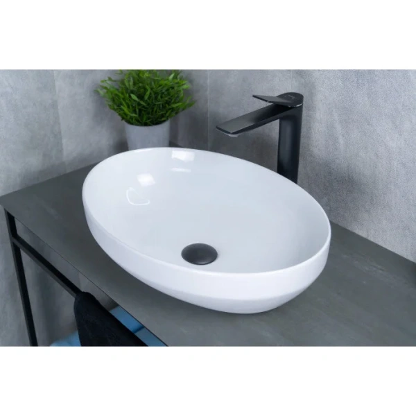 Раковина GID Lago D1469 50 см белая, керамические - фото 7