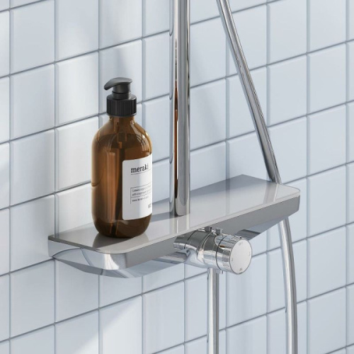 Душевая стойка Damixa Merkur 940730 со смесителем-полкой - фото 4