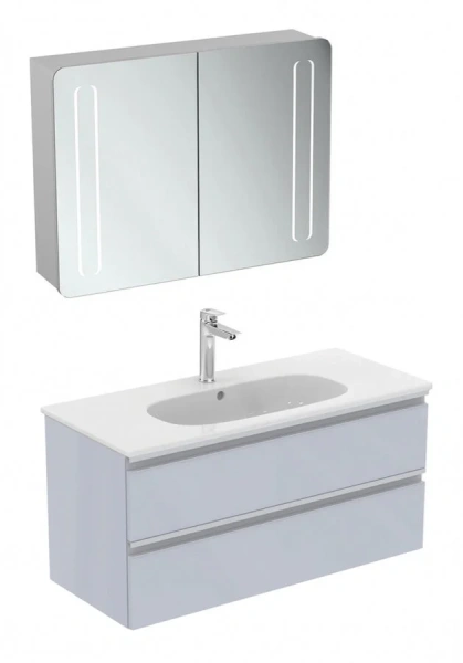 Тумба под раковину подвесная Ideal Standard Tesi 100 см светло-серая глянцевая, подвесная, пристенная - фото 4