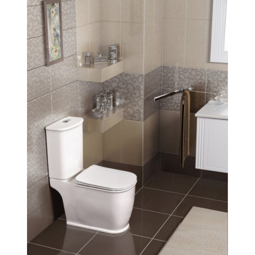Чаша для унитаза-компакта BelBagno Prado с горизонтальным сливом, современные, hi-tech, круглые - фото 3