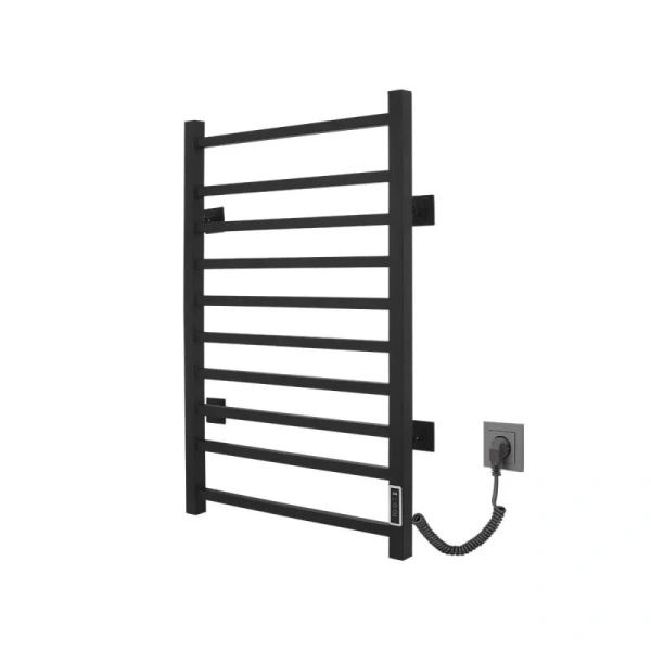 Полотенцесушитель электрический Vincea 80х53 матовый черный, современные, hi-tech - фото 2