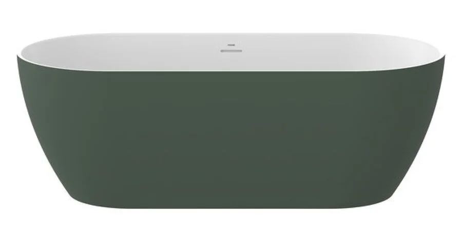Ванна акриловая Ravak Freedom O TEC CD11200000, 170 x 77 см, отдельностоящая, серо-зеленая, слив-перелив белый - фото 2