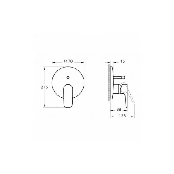 Встраиваемый смеситель для душа Vitra X-Line - фото 2