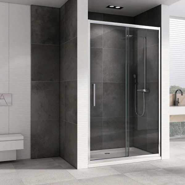 Душевая дверь в нишу Abber Schwarzer Diamant AG30100H 100 см раздвижная, в нишу, стеклянные - фото 5