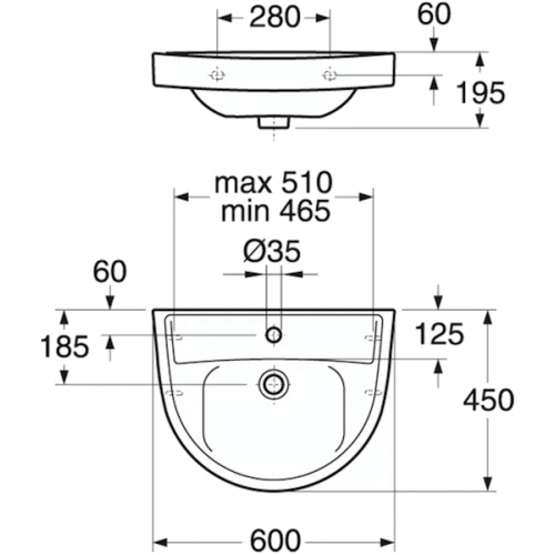 Раковина подвесная на пьедестал Gustavsberg Nordic GB1126000101 60х45х19.5 см - фото 3