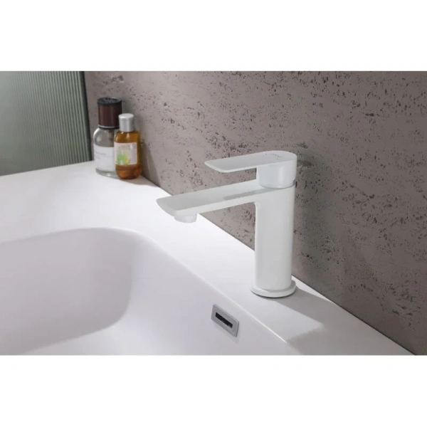Смеситель для раковины Abber Weiss Insel белый матовый, современные, hi-tech - фото 3