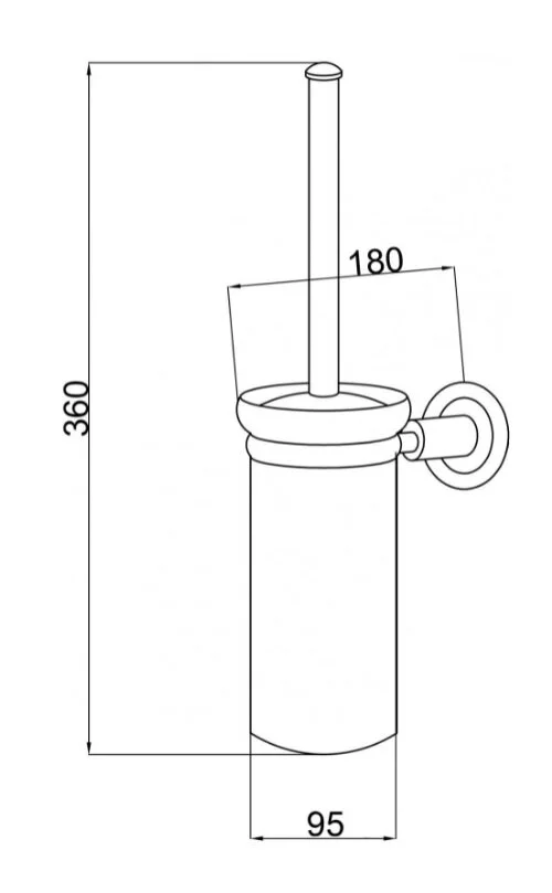 Ершик Boheme Murano Cristal хром, классические, ретро, декорированные - фото 2