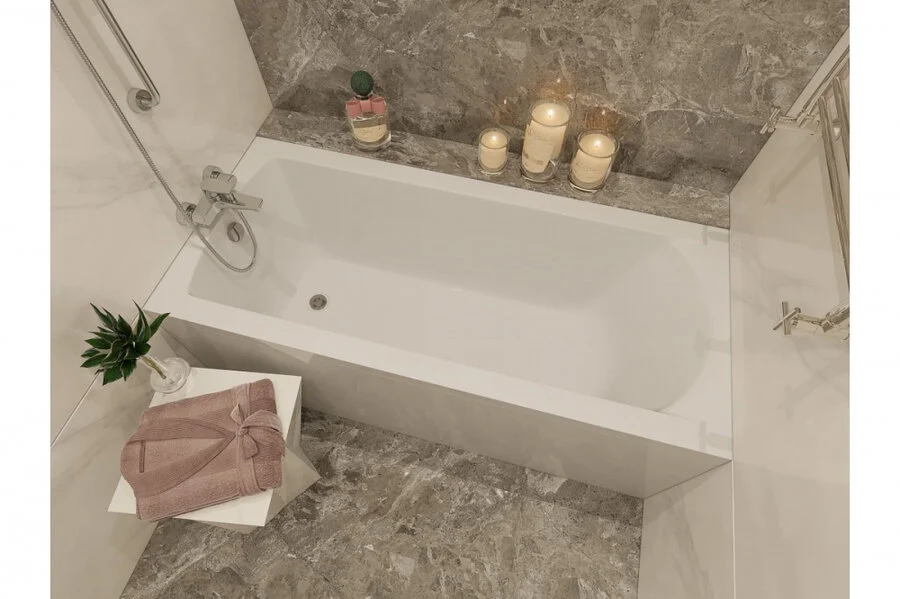 Ванна акриловая Vayer Milana Гл000025934, 190 х 80 см, белый - фото 4