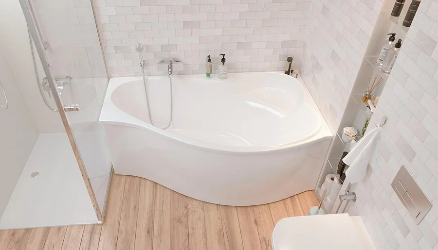 Ванна акриловая 1MarKa Gracia 170 x 100 см, белый, левая/правая - фото 2