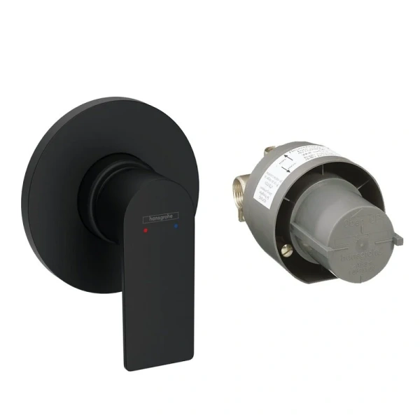 Смеситель для душа Hansgrohe Rebris черный матовый - фото 1