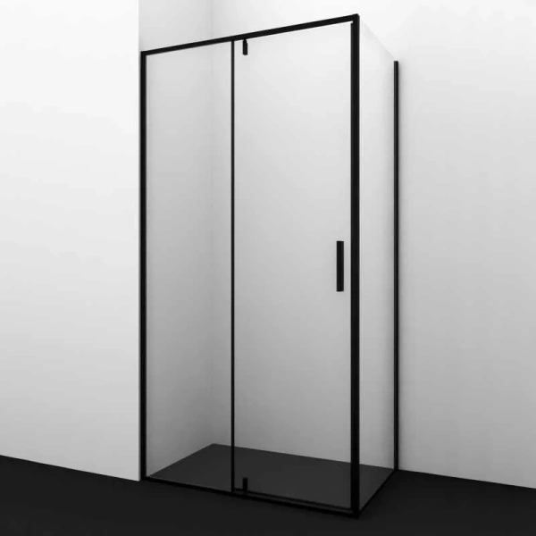 Душевой уголок WasserKRAFT Elbe 100х100 см профиль черный - фото 2