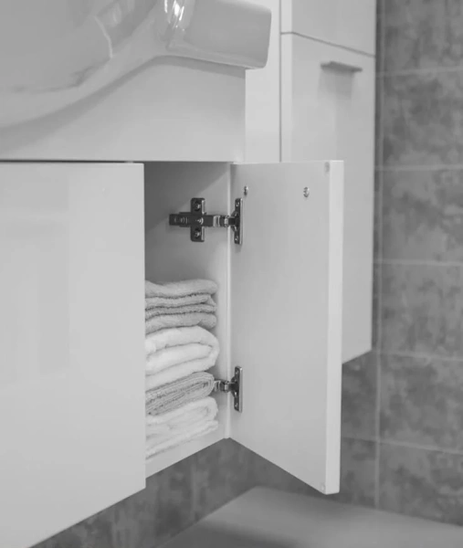 Тумба под раковину подвесная Акватон Инди 80 см белая глянцевая, подвесная, пристенная - фото 4