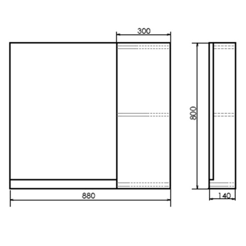 Зеркальный шкаф Comforty Кёльн 90 см дуб темный - фото 3