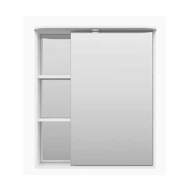 Зеркальный шкаф, зеркало справа, полочки слева, цвет белый, Misty Венера, нет в наличии - фото 2