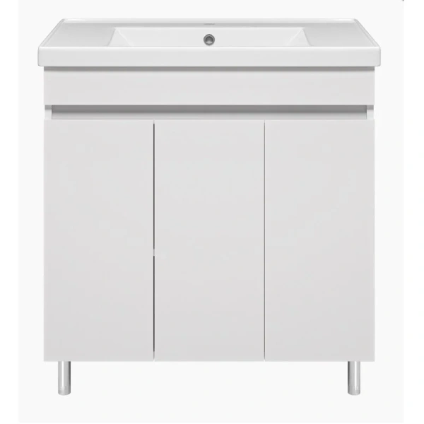 Тумба под раковину напольная Misty Енисей 80 см белая - фото 1