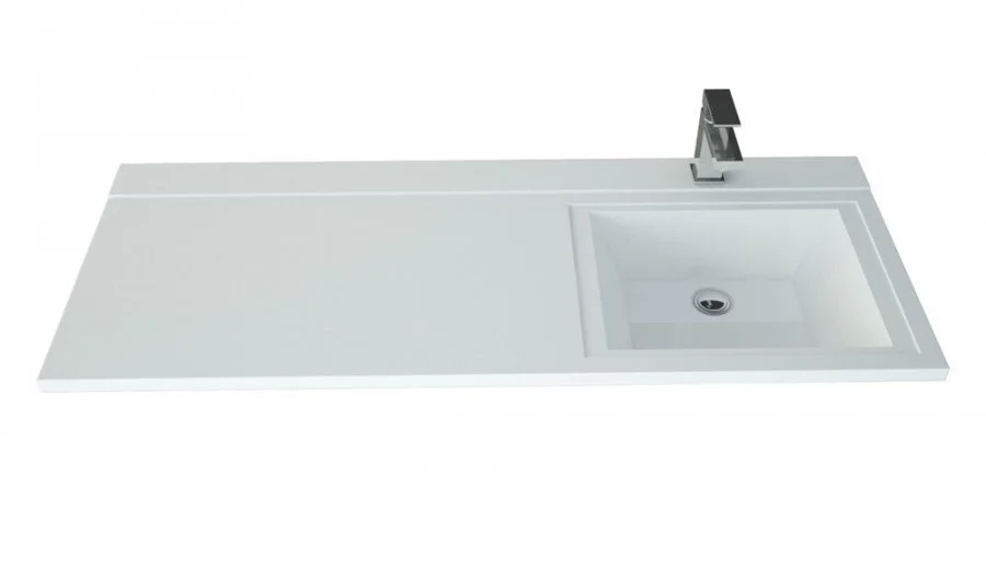 Тумба под раковину напольная Style Line Валеро 58 см белая, моноблок, для стиральной машины - фото 5