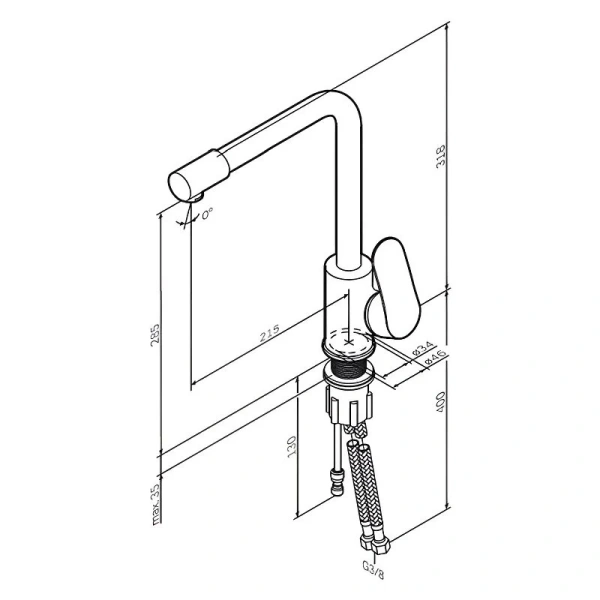Смеситель для кухни AM.PM Like с каналом для питьевой воды, для кухни - фото 2
