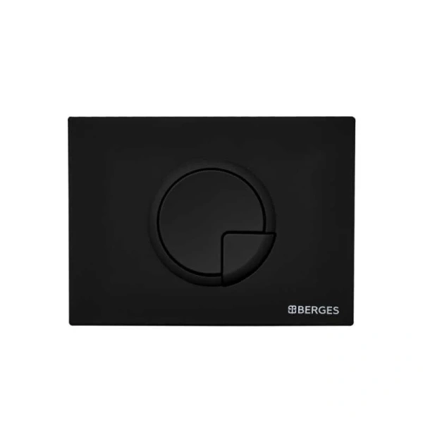 Клавиша смыва BERGES Novum R5 черная Soft Touch - фото 1