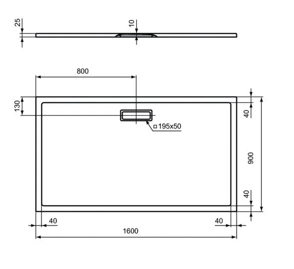 Душевой поддон Ideal Standard UltraFlat New T4485 160х90 см акриловый - фото 2