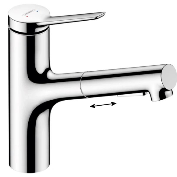 Смеситель для кухни Hansgrohe Zesis M33 74801 с вытяжным душем - фото 1