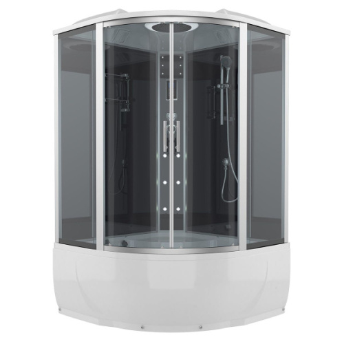 Душевой бокс, задние стенки зеркальные, стекло тонированное, Erlit Comfort ER 4335T-C2 - фото 2