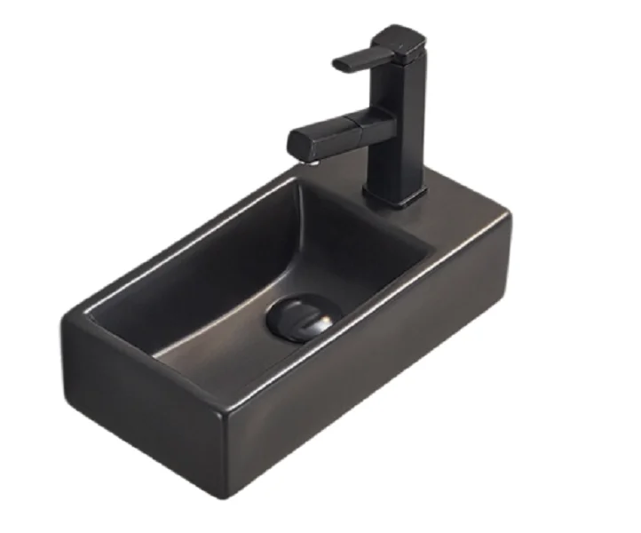 Раковина GID Suspendido Bm9270L 41 см левосторонняя черная - фото 3